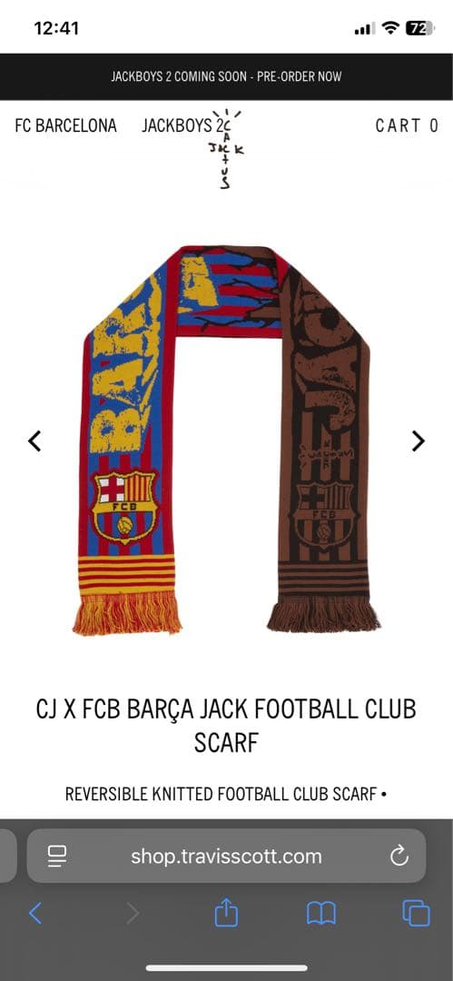 Barcelona×travisトラヴィススコット バルセロナ バルサ マフラー