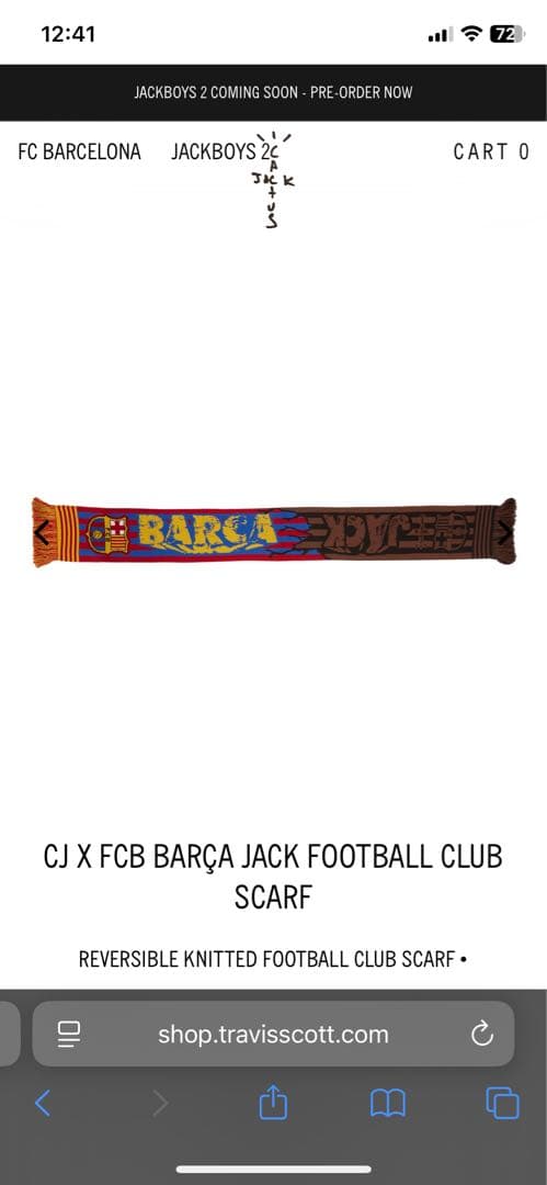 Barcelona×travisトラヴィススコット バルセロナ バルサ マフラー