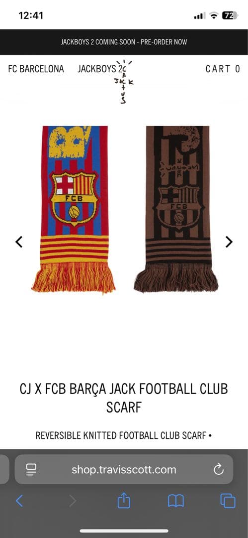 Barcelona×travisトラヴィススコット バルセロナ バルサ マフラー