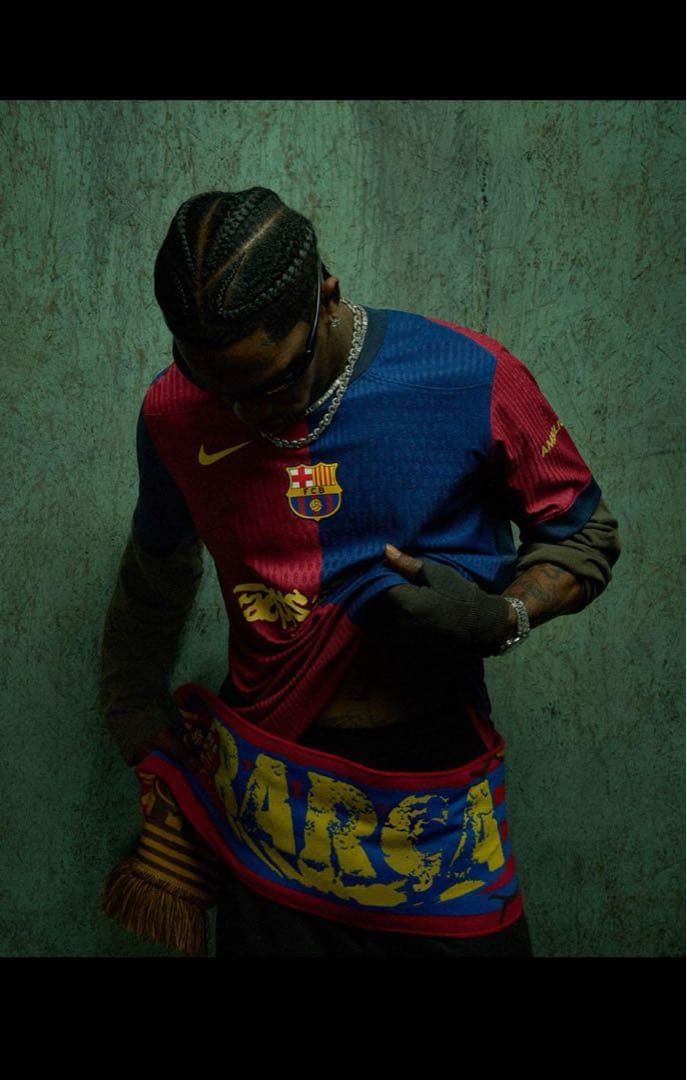 Barcelona×travisトラヴィススコット バルセロナ バルサ マフラー