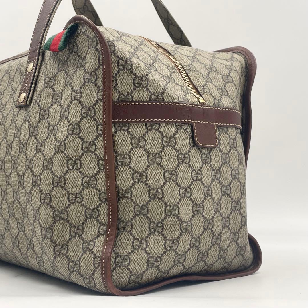 【極美品】GUCCI グッチ GGスプリーム ボストンバッグ シェリーライン