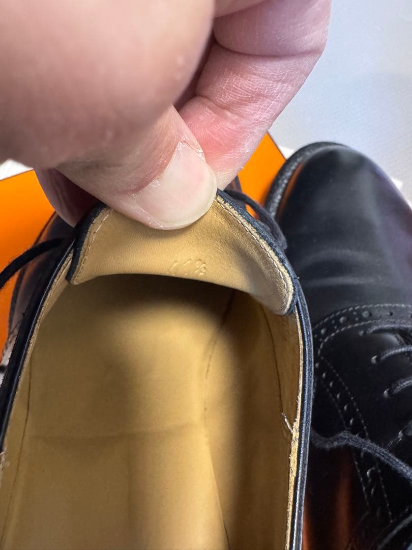 エルメス ブラックブローグレザー オックスフォード