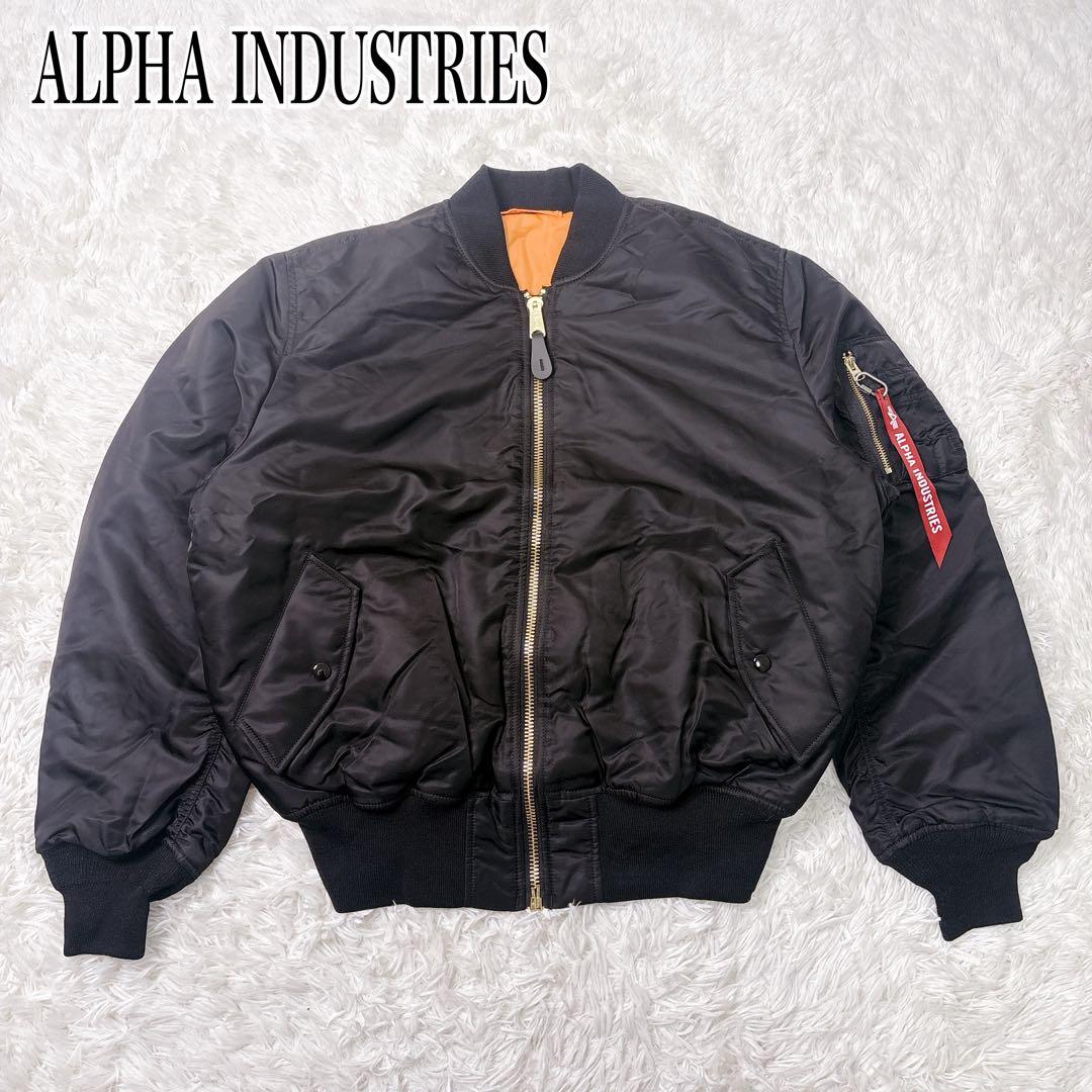 アルファインダストリーズ ma1 フライトジャケット ミリタリー ブラック　黒