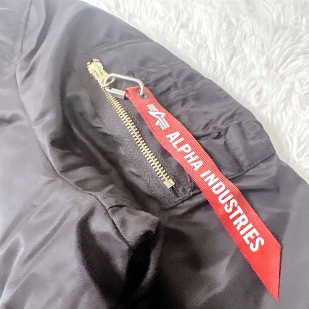 アルファインダストリーズ ma1 フライトジャケット ミリタリー ブラック　黒