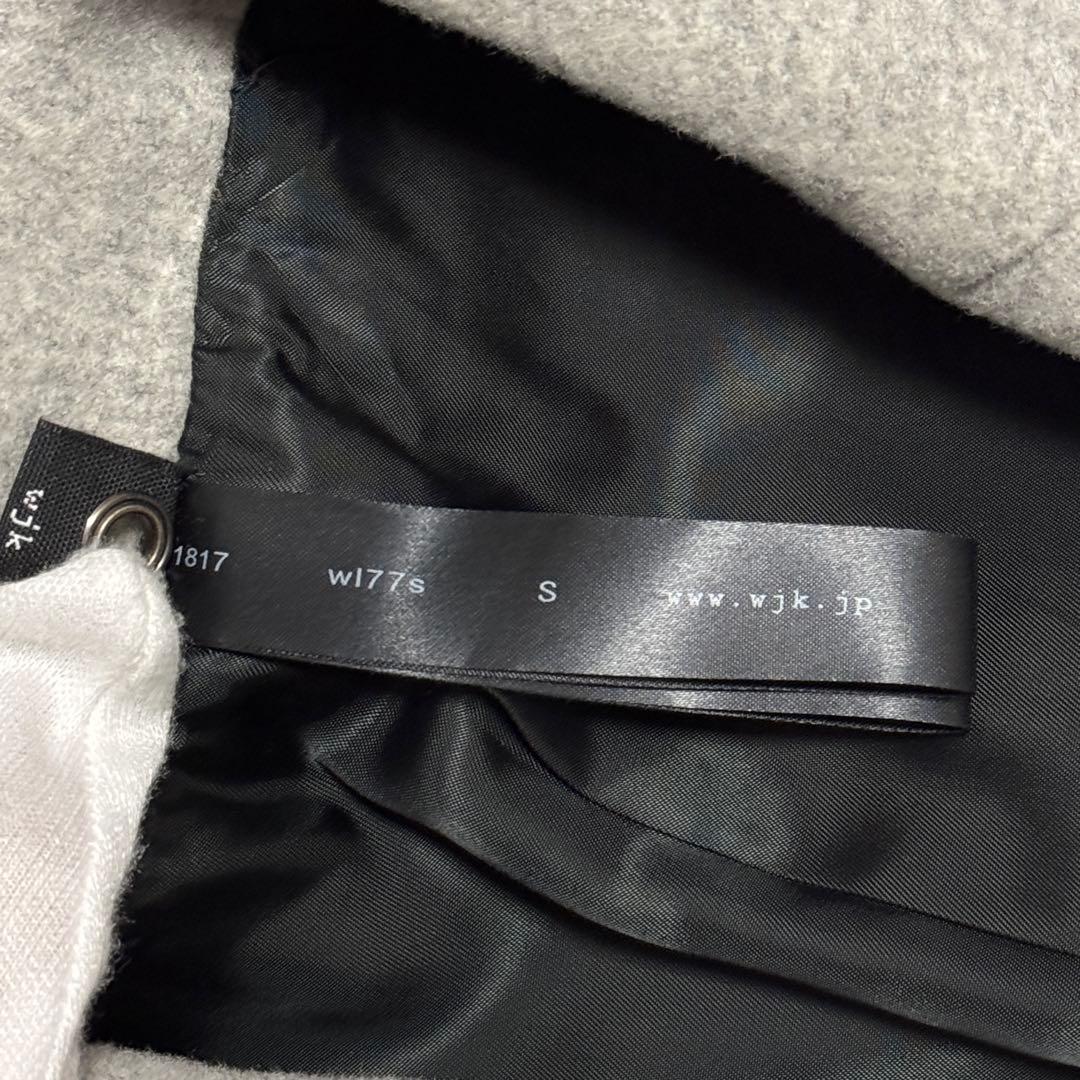 wjk fine wool chester チェスターコート グレー メンズ S