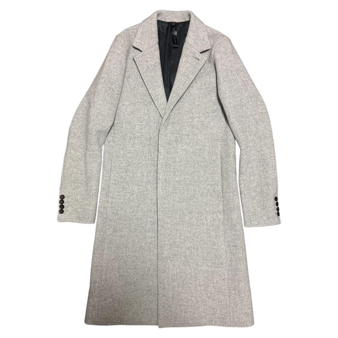 wjk fine wool chester チェスターコート グレー メンズ S
