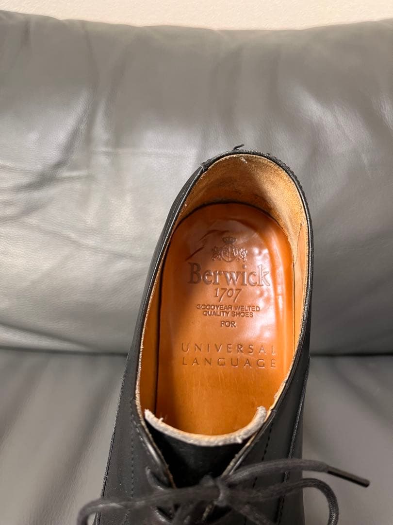 Berwick 4320ブラックレザーシューズ　（サイズ7）　別注