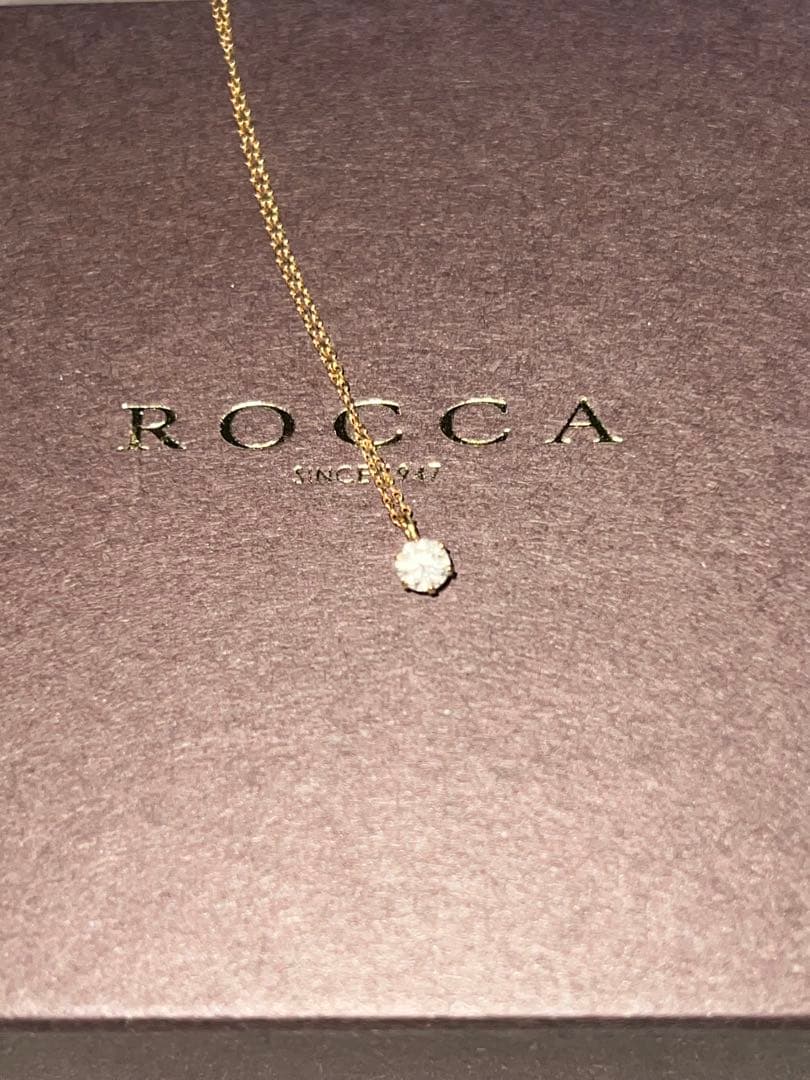ROCCA 0.15ct k18ネックレス 45cm H&C