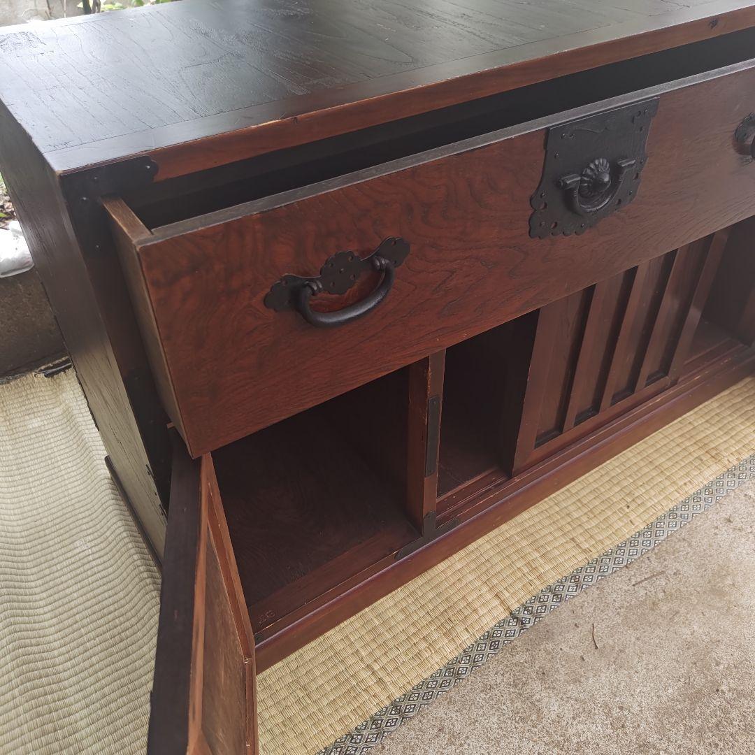 昭和レトロ　階段桐タンス　飾り棚　古民家　当時物　W117㌢