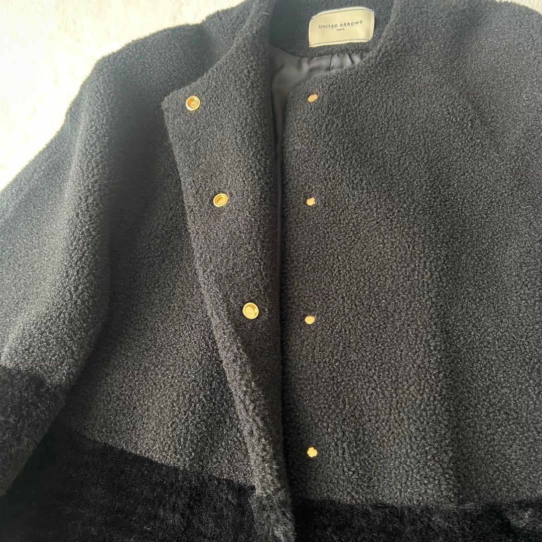 近年モデル✨ユナイテッドアローズ ボアマントコート ブラック 美品