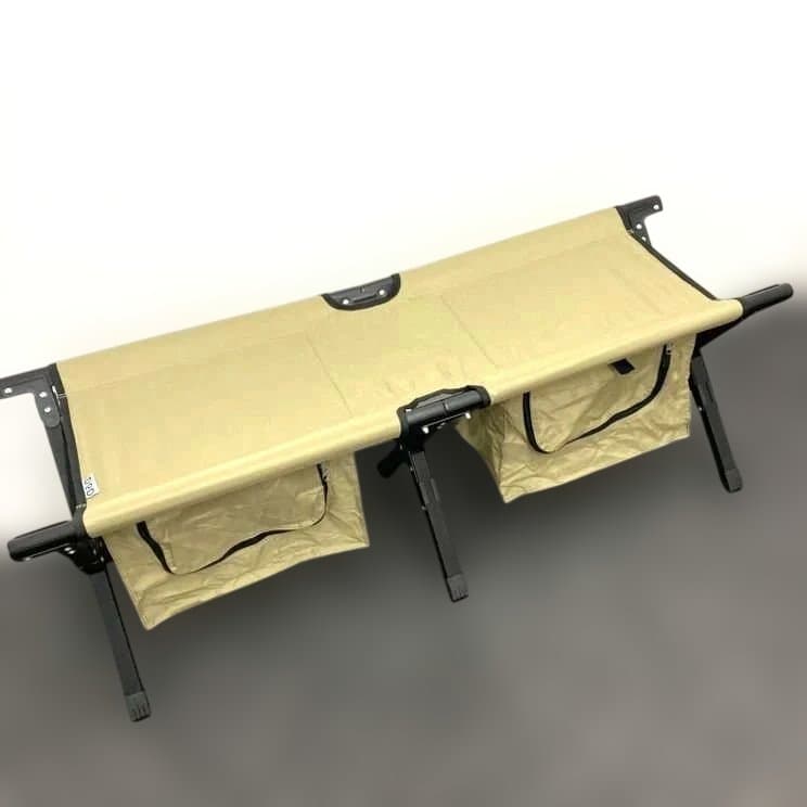 【廃番品】DOD ストレージベンチ 折り畳み式 FS2-246M カーキ 収納袋