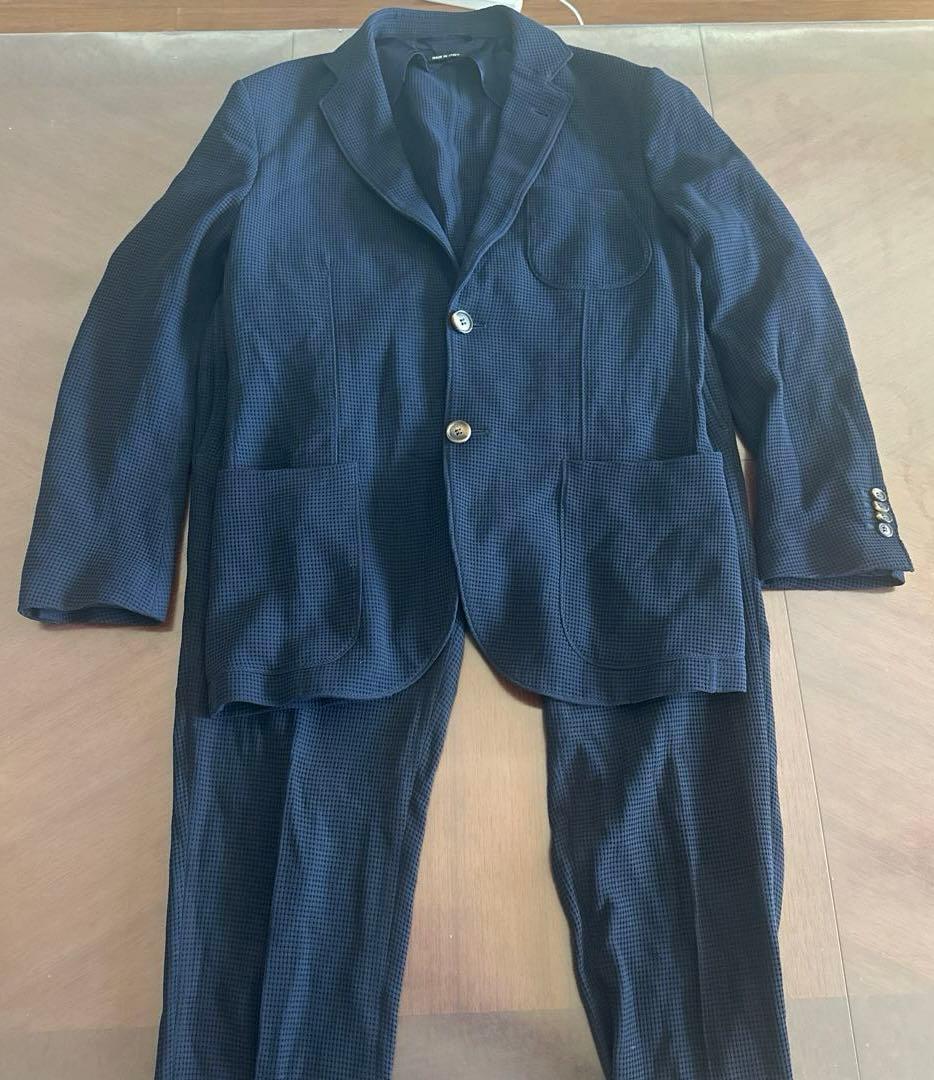 ジョルジオアルマーニスマートカジュアルスーツXLサイズネイビー