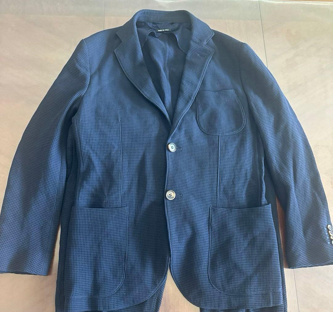 ジョルジオアルマーニスマートカジュアルスーツXLサイズネイビー
