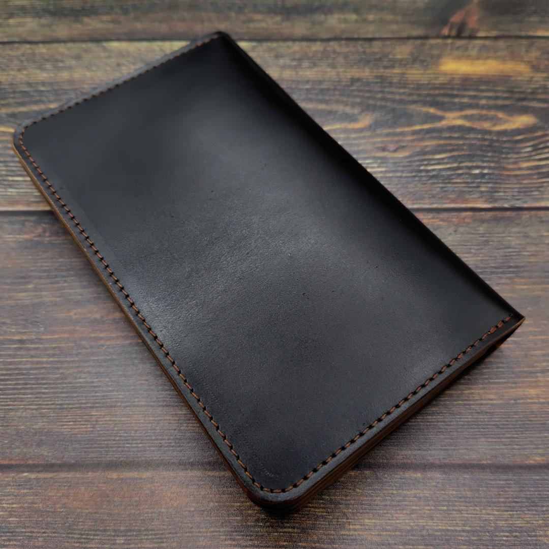 ミドルトラッカーウォレット ホースバット 本革 茶芯ブラック