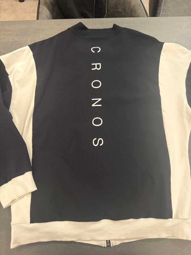 CRONOS フルジップジャージ L 黒/白