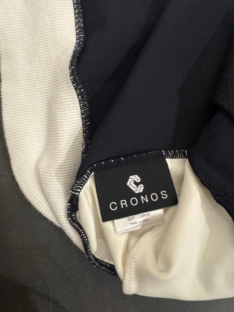 CRONOS フルジップジャージ L 黒/白