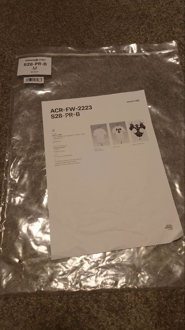 ACRONYM S28-PR-B Tシャツ アクロニウム