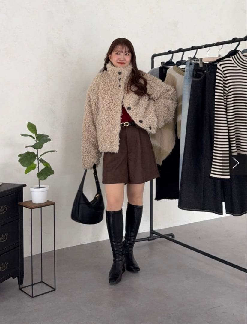 Thevon.プードルファーミドルジャケット アイボリー 完売商品