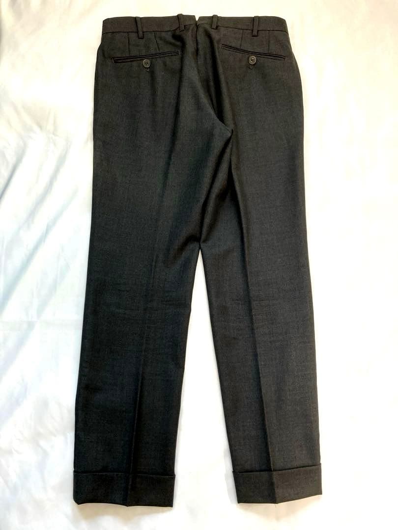 高級 Super120s PT01 ウール スラックス 46 グレー