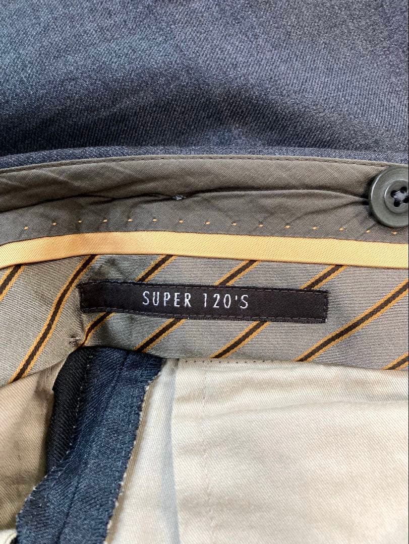 高級 Super120s PT01 ウール スラックス 46 グレー