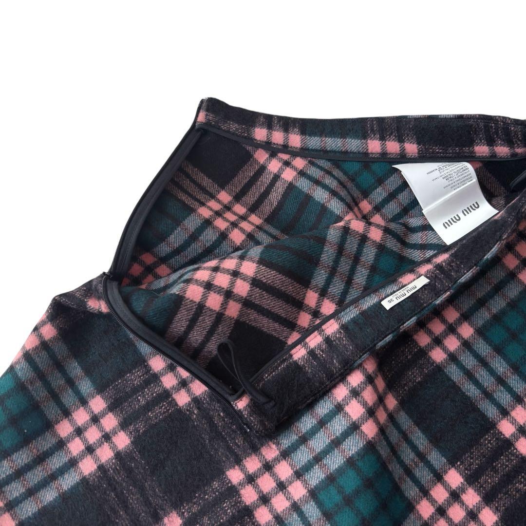 MIU MIU ミュウミュウ スカート 36(S) チェック柄 スカート ウール