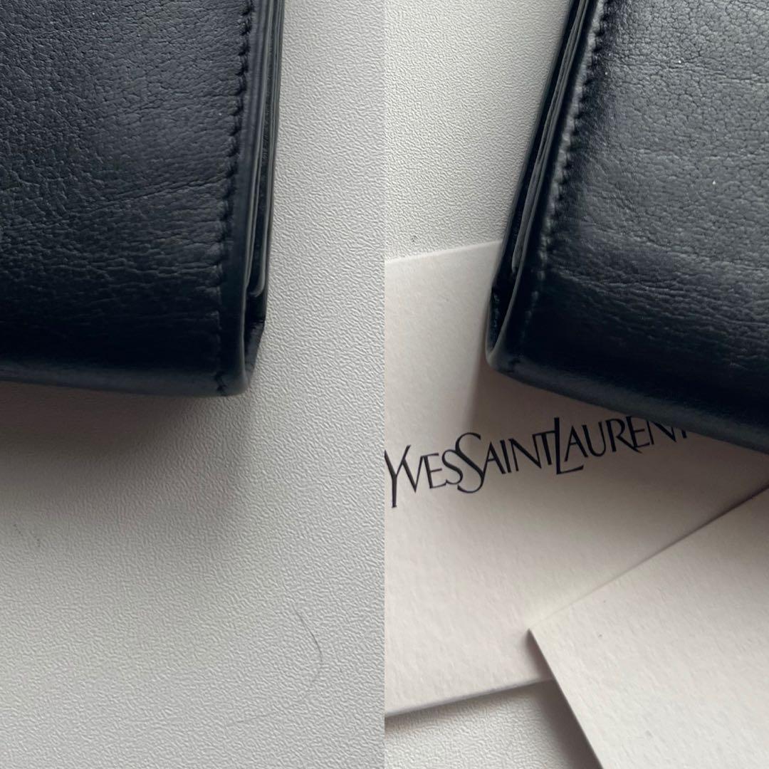 61 極上美品 SAINTLAURENT イヴサンローラン 2つ折り 長財布