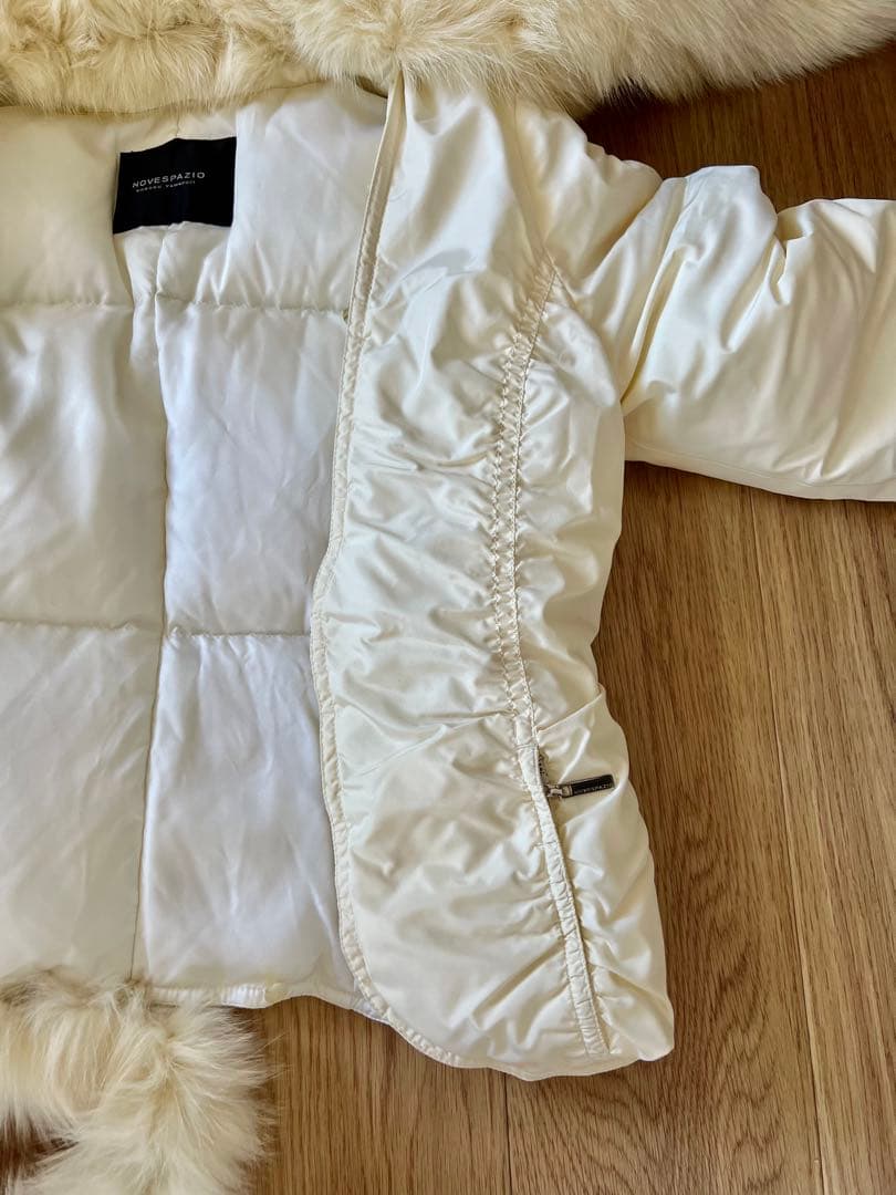 NOVESPAZIO 白　ファー　ダウン