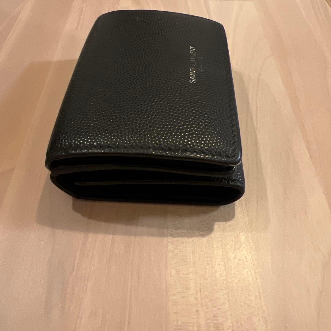 SAINT LAURENT ブラック 三つ折り財布