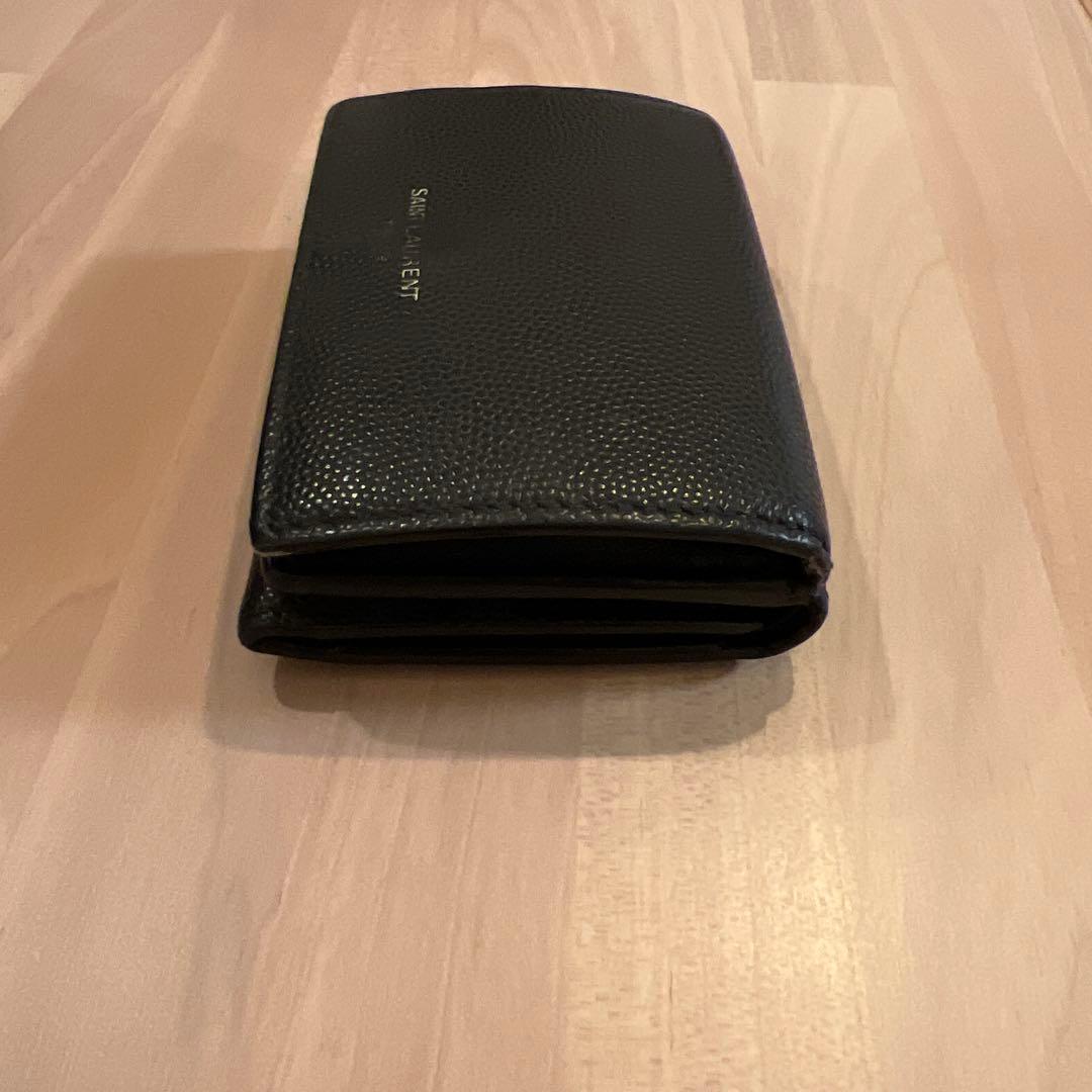 SAINT LAURENT ブラック 三つ折り財布
