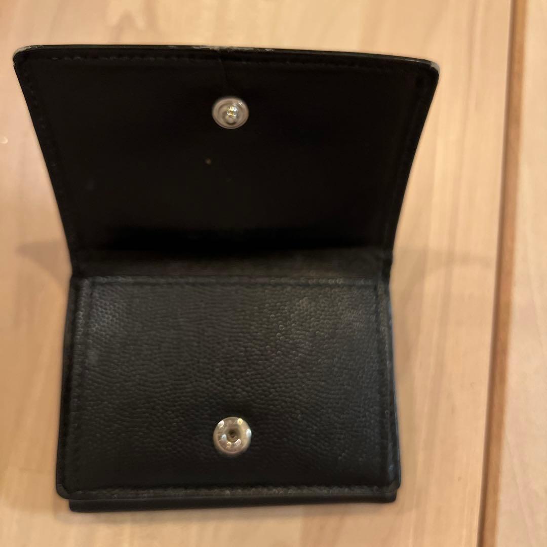 SAINT LAURENT ブラック 三つ折り財布
