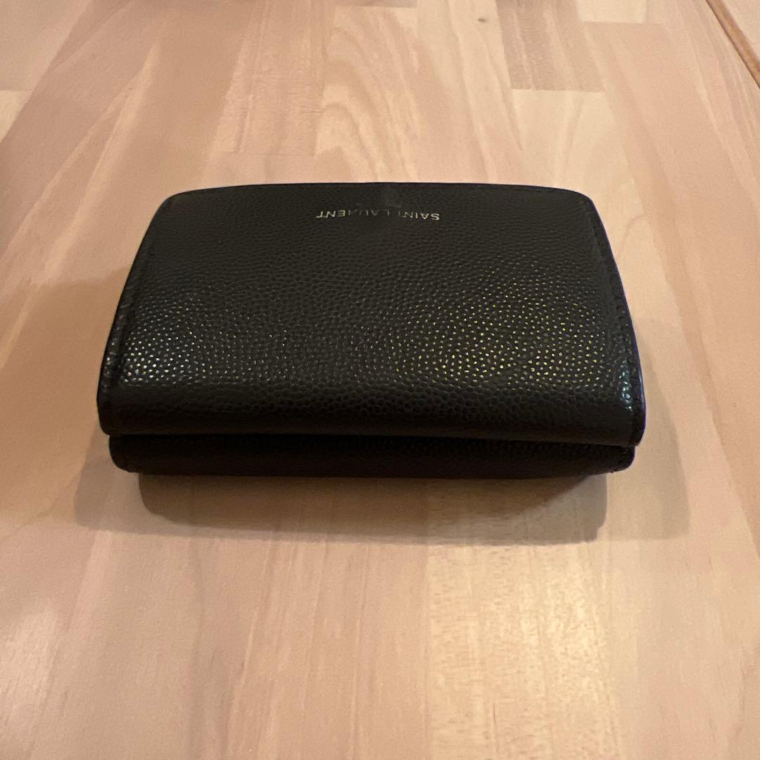 SAINT LAURENT ブラック 三つ折り財布