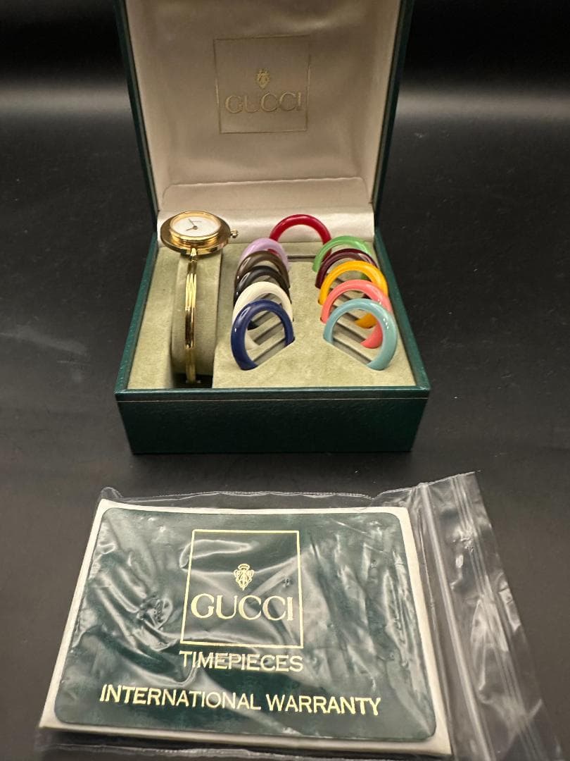 GUCCI チェンジベゼル腕時計 電池交換済 動作確認済