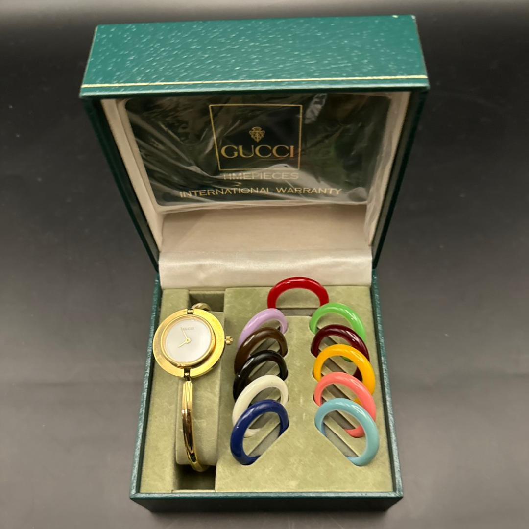 GUCCI チェンジベゼル腕時計 電池交換済 動作確認済