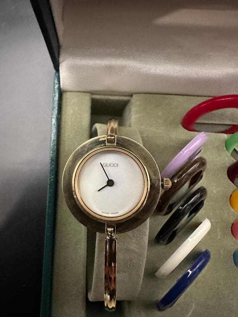 GUCCI チェンジベゼル腕時計 電池交換済 動作確認済