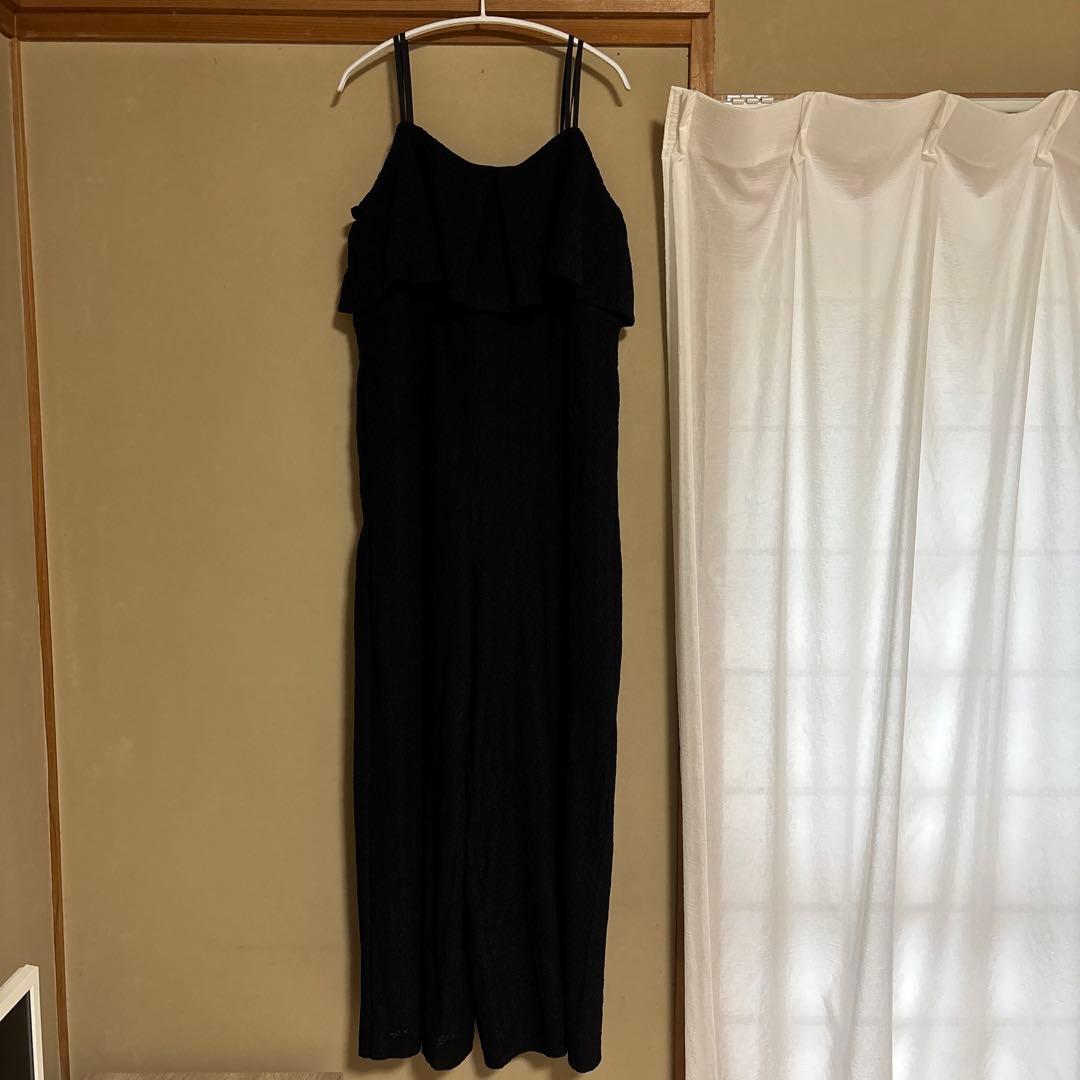 hinari 総レースキャミロンパース ブラック