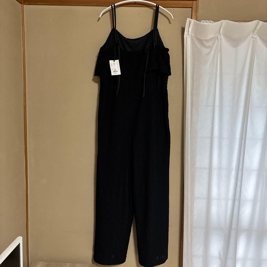 hinari 総レースキャミロンパース ブラック