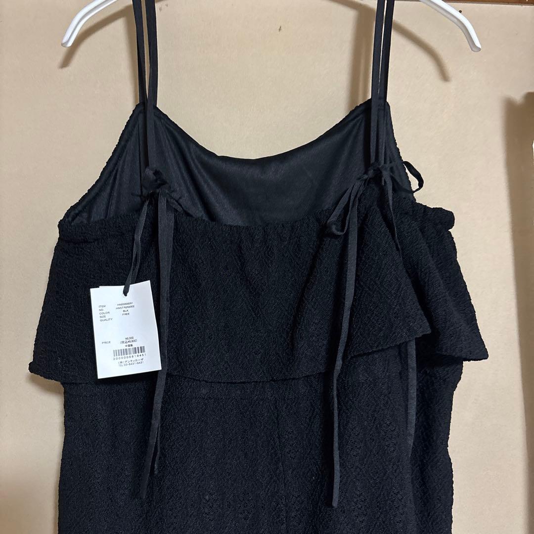 hinari 総レースキャミロンパース ブラック