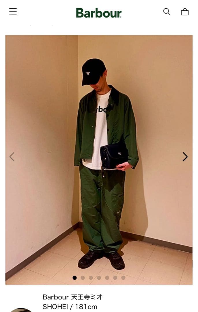 し*る様 25SS【未使用】BARBOURトランスポート GREENユニセックス