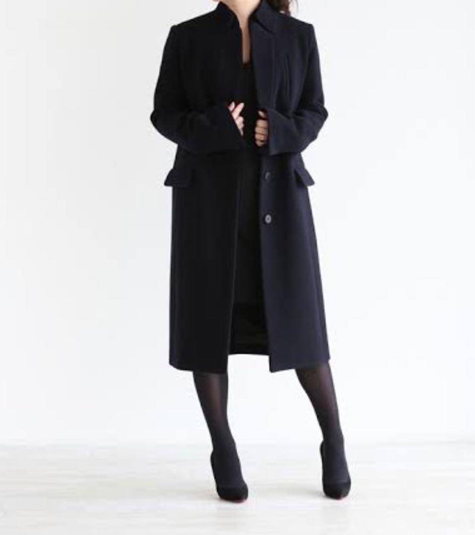 mame チェスターコート ブラック 2 / Mame Kurogouchi