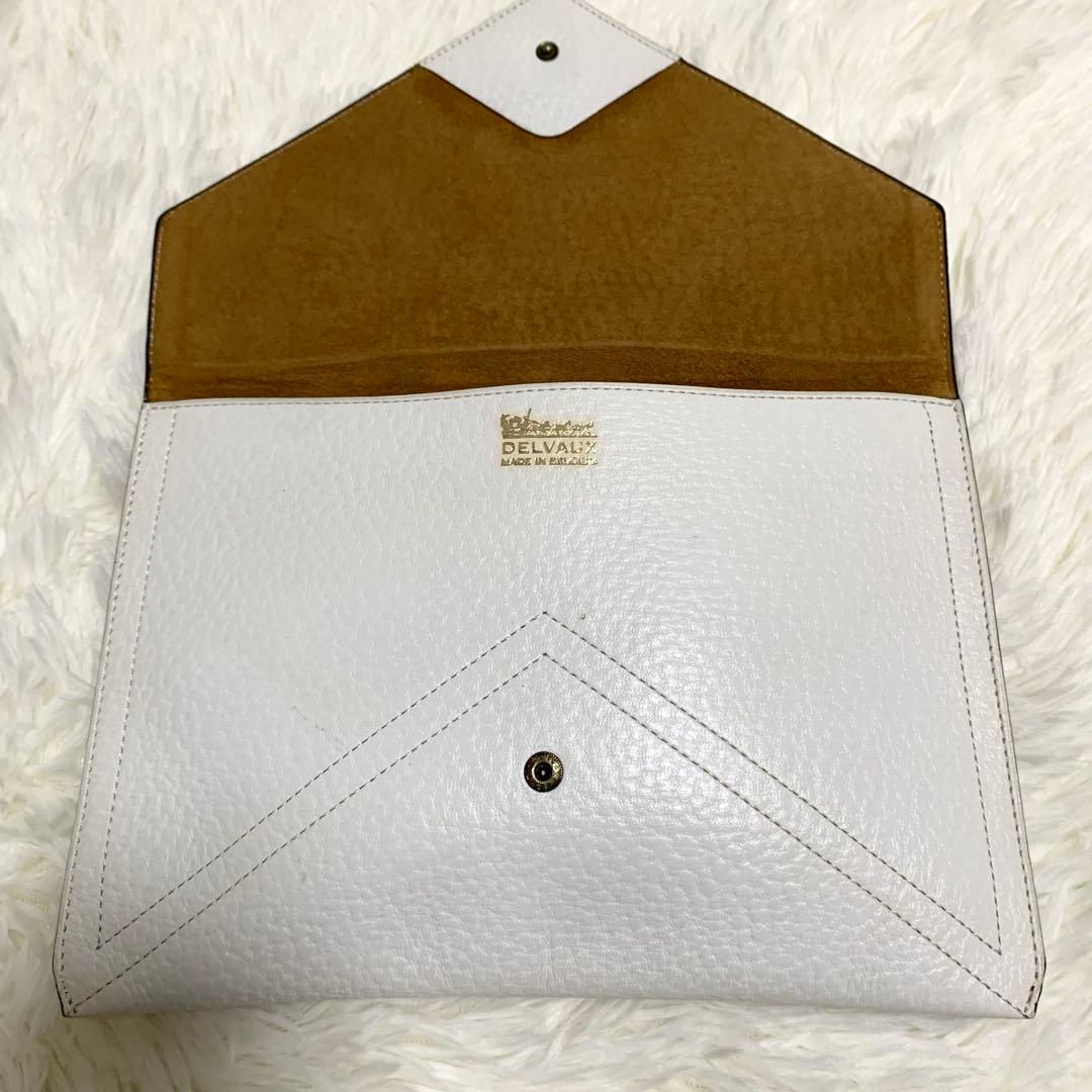 【極希少】デルヴォー セカンドバッグ レザー アイボリー