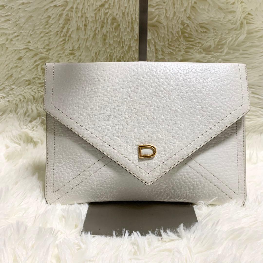 【極希少】デルヴォー セカンドバッグ レザー アイボリー