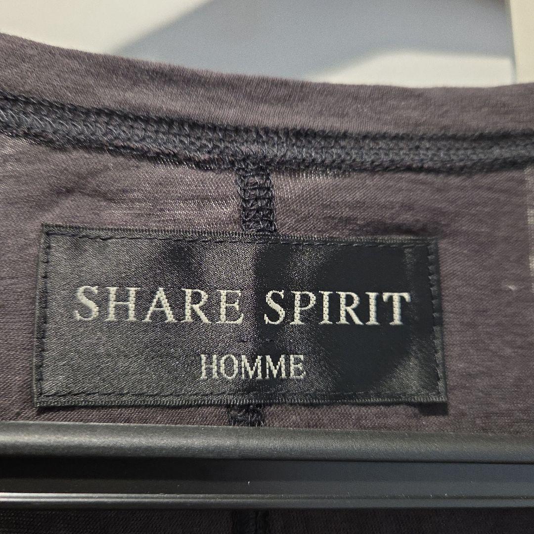 SHARE SPIRIT VネックTシャツ 黒