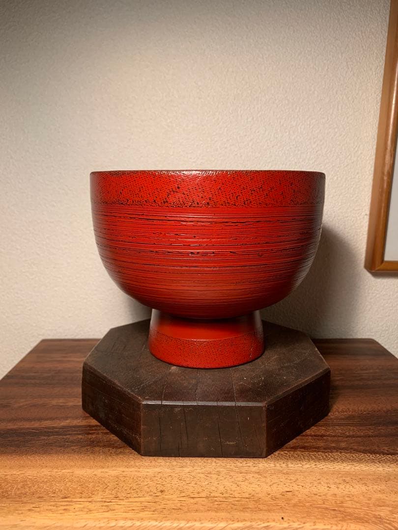 美品 布張 合鹿椀 漆器 輪島塗 直径15cm 漆器