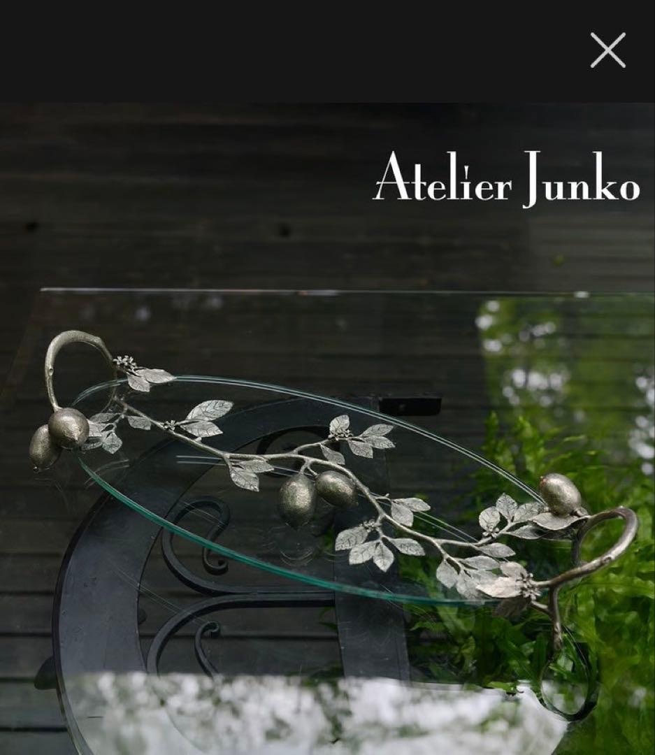 アトリエジュンコ ガラス製オーバルトレー