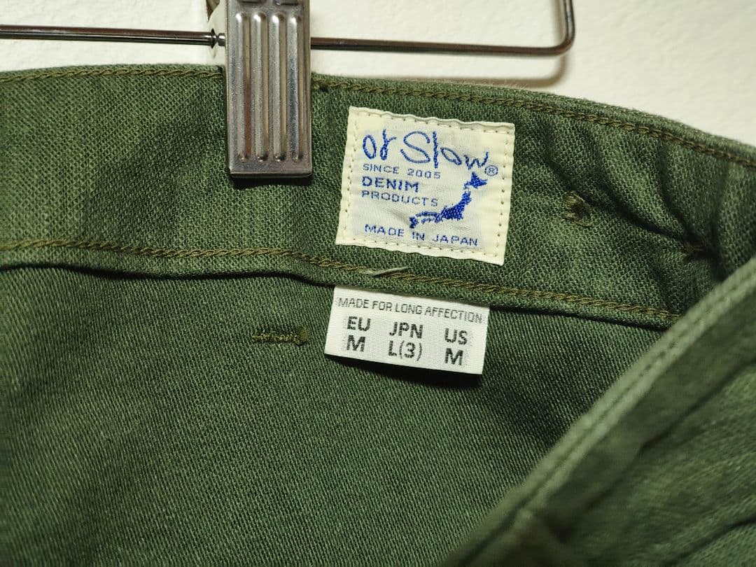 新品同様 オアスロウ US ARMY ファティーグパンツ ベイカーパンツ L