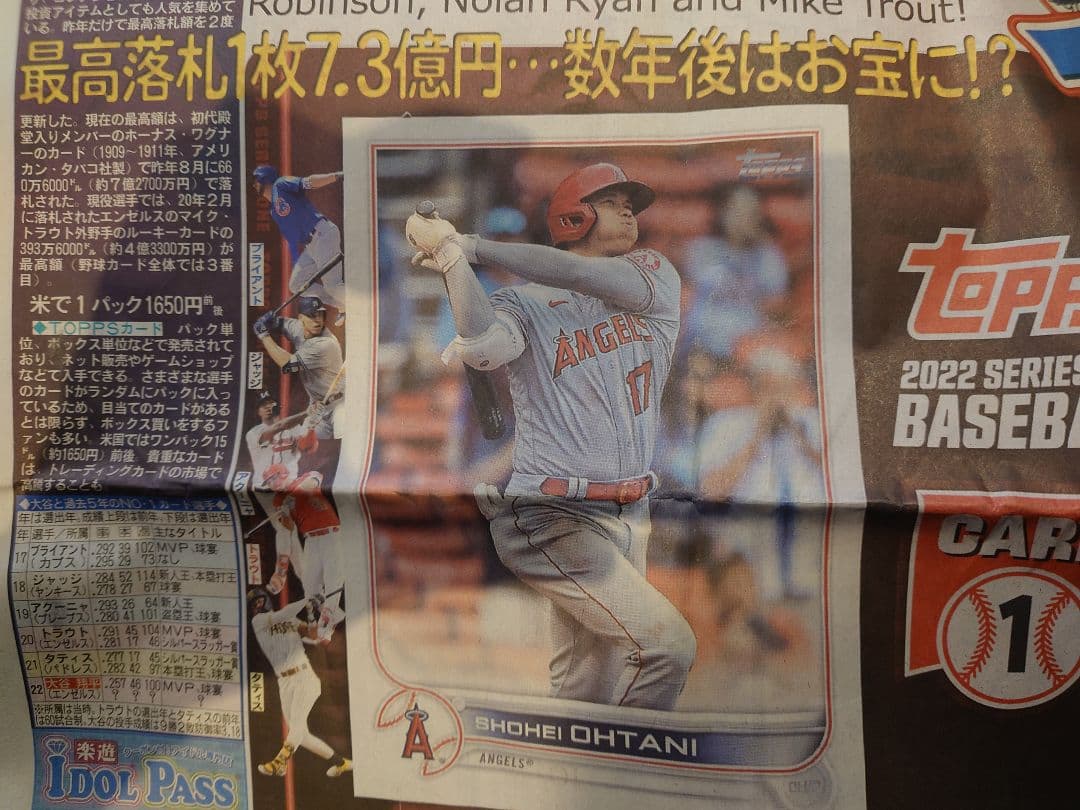 大谷翔平デビュー観戦証明書付き　記念クリアファイル