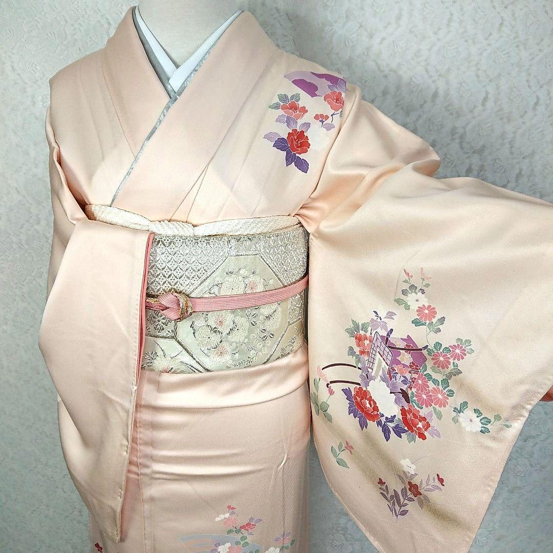 ☆正絹 訪問着 4点 フルセット 入学式 卒業式 結婚式 お宮参り 七五三