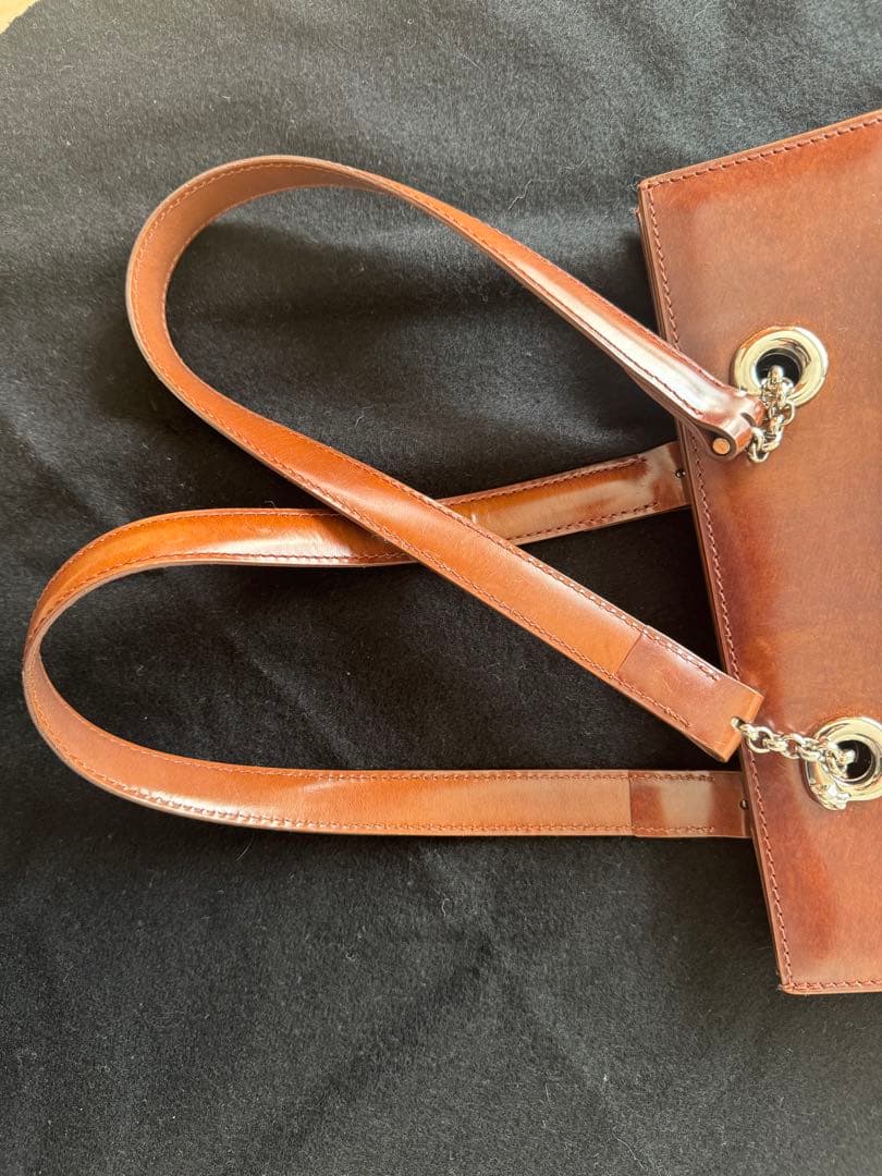 ヴィンテージCartier ブラウンレザートートバッグ