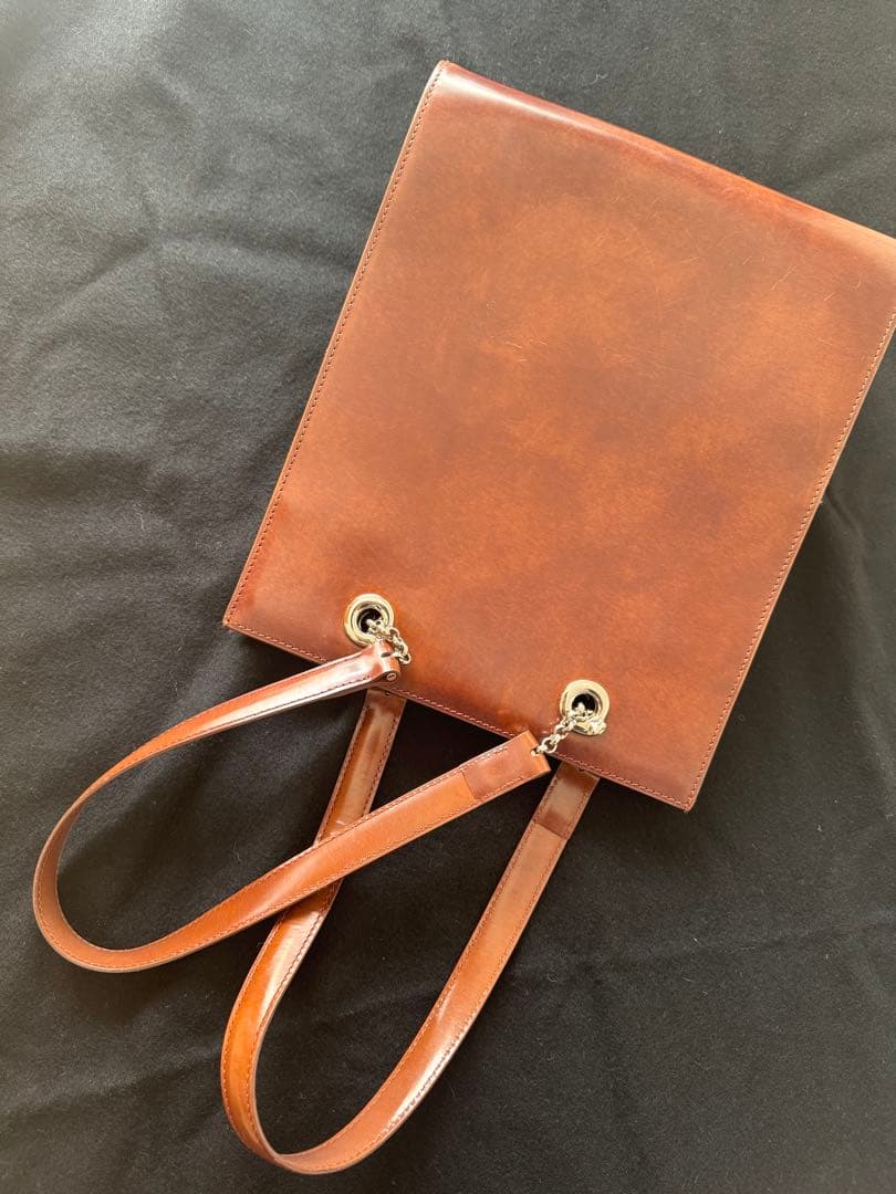 ヴィンテージCartier ブラウンレザートートバッグ