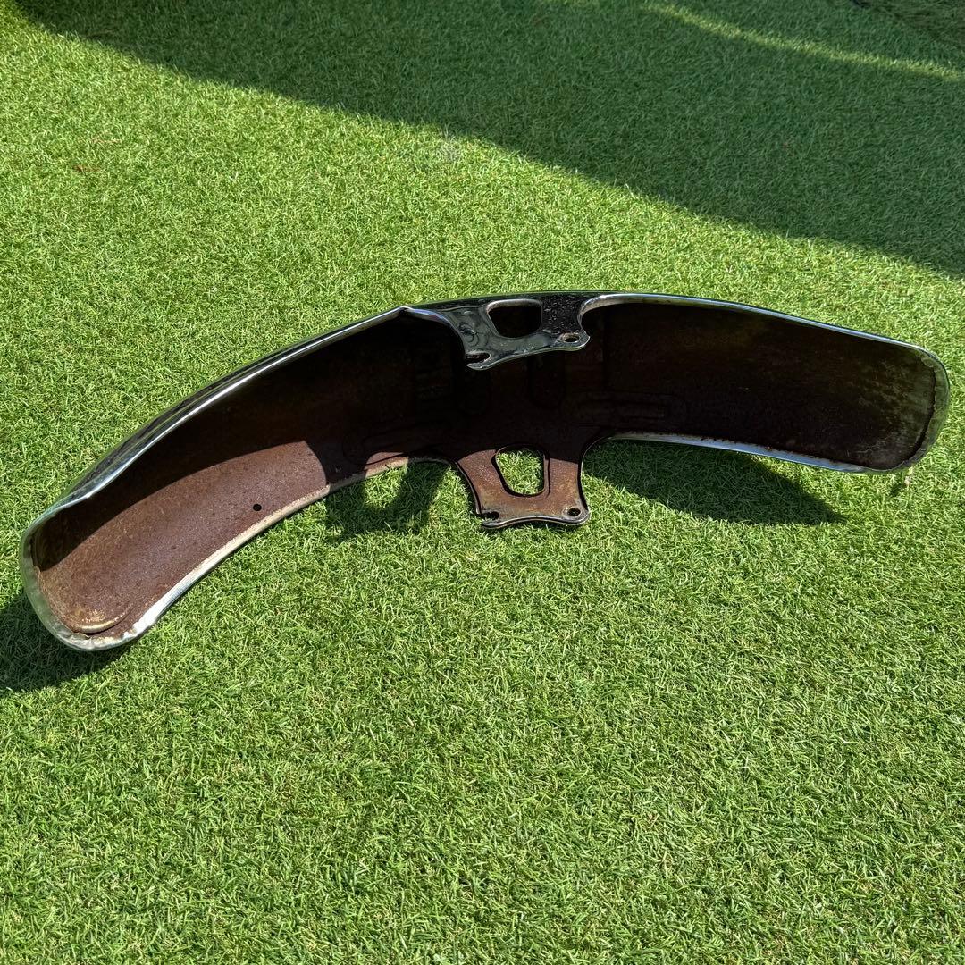 【希少】ゼファー400 フロント鉄フェンダー メッキ